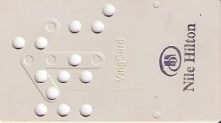 Hotel Keycard Hilton Cairo Egypt Front