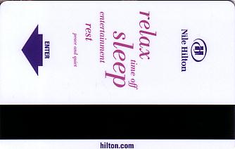 Hotel Keycard Hilton Cairo Egypt Back