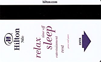 Hotel Keycard Hilton Cairo Egypt Back