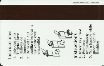 Hotel Keycard Hilton Caracas Venezuela Back