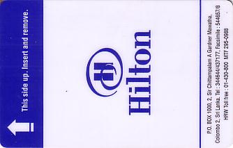 Hotel Keycard Hilton Colombo Sri Lanka Front