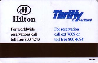 Hotel Keycard Hilton Dubai United Arab Emirates Back