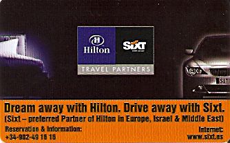 Hotel Keycard Hilton  Spain Back