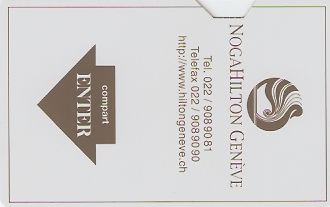 Hotel Keycard Hilton Geneva Switzerland Front