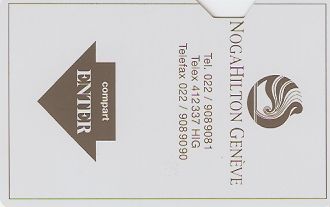 Hotel Keycard Hilton Geneva Switzerland Front
