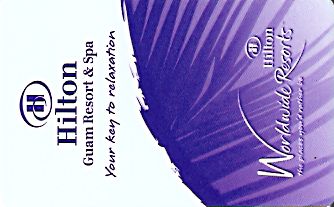Hotel Keycard Hilton  Guam Front