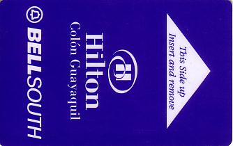 Hotel Keycard Hilton Guayaquil Ecuador Front