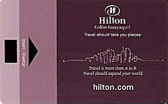 Hotel Keycard Hilton Guayaquil Ecuador Front