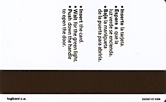 Hotel Keycard Hilton Guayaquil Ecuador Back