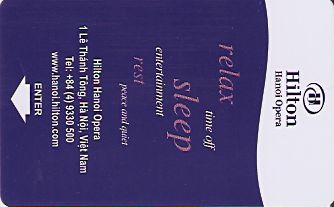 Hotel Keycard Hilton Hanoi Vietnam Front