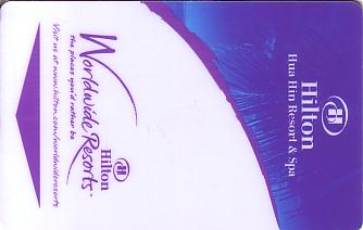 Hotel Keycard Hilton Hua Hin Thailand Front