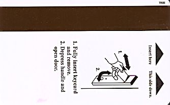 Hotel Keycard Hilton Hua Hin Thailand Back