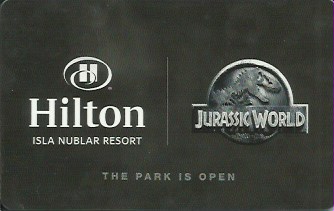 Hotel Keycard Hilton Isla Nublar Costa Rica Front