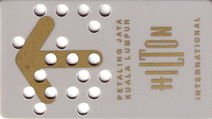Hotel Keycard Hilton Kuala Lumpur Malaysia Front