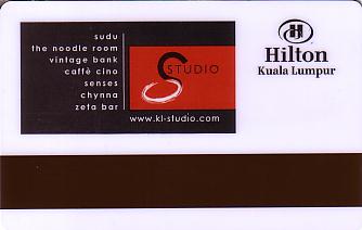 Hotel Keycard Hilton Kuala Lumpur Malaysia Back