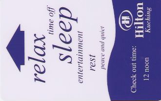 Hotel Keycard Hilton Kuching Malaysia Front