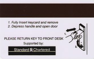 Hotel Keycard Hilton Kuching Malaysia Back