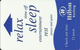 Hotel Keycard Hilton Kuching Malaysia Front