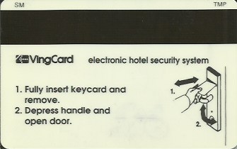 Hotel Keycard Hilton Kuching Malaysia Back
