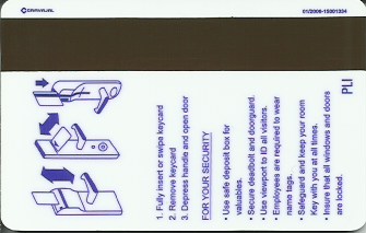 Hotel Keycard Hilton Managua Nicaragua Back