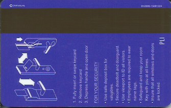 Hotel Keycard Hilton Managua Nicaragua Back
