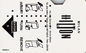Hotel Keycard Hilton Milan Italy Front