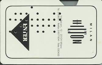Hotel Keycard Hilton Milan Italy Front