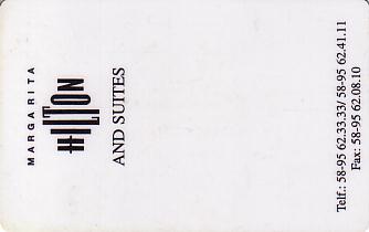 Hotel Keycard Hilton Margarita Venezuela Front