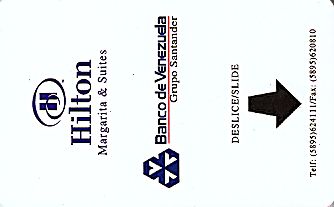 Hotel Keycard Hilton Margarita Venezuela Front