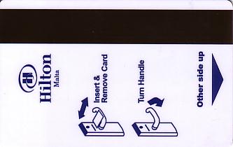 Hotel Keycard Hilton  Malta Back