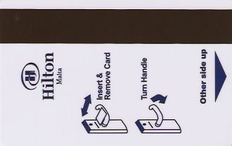 Hotel Keycard Hilton  Malta Back