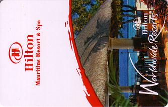 Hotel Keycard Hilton  Mauritius Front
