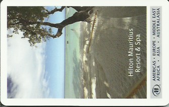 Hotel Keycard Hilton  Mauritius Front
