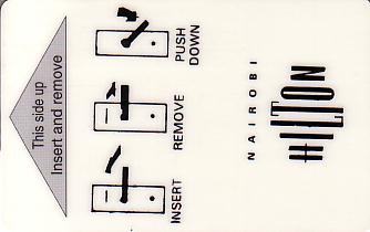 Hotel Keycard Hilton Nairobi Kenya Front