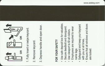 Hotel Keycard Hilton Papagayo Costa Rica Back