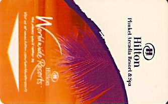Hotel Keycard Hilton Phuket Thailand Front