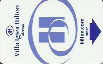 Hotel Keycard Hilton Palermo Italy Front