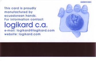 Hotel Keycard Hilton Quito Ecuador Back