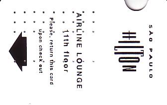 Hotel Keycard Hilton Sao Paulo Brazil Front