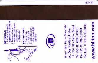 Hotel Keycard Hilton Sao Paulo Brazil Back