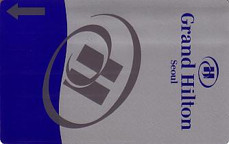Hotel Keycard Hilton Seoul Korea Front