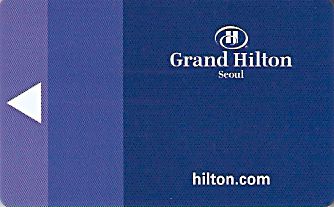 Hotel Keycard Hilton Seoul Korea Front
