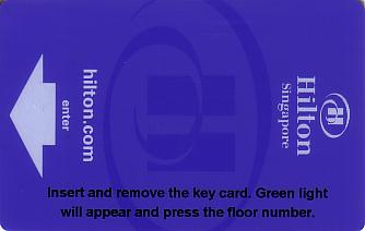 Hotel Keycard Hilton  Singapore Front