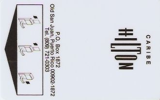 Hotel Keycard Hilton San Juan Puerto Rico Front