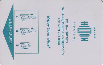 Hotel Keycard Hilton San Juan Puerto Rico Front