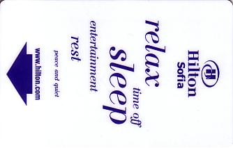 Hotel Keycard Hilton Sofia Bulgaria Front