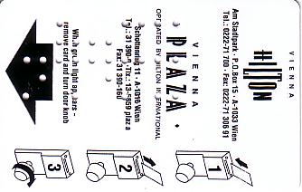 Hotel Keycard Hilton Vienna Austria Front
