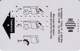 Hotel Keycard Hilton Vienna Austria Front