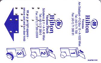 Hotel Keycard Hilton Vienna Austria Front