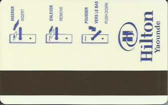 Hotel Keycard Hilton Yaounde Cameroon Back